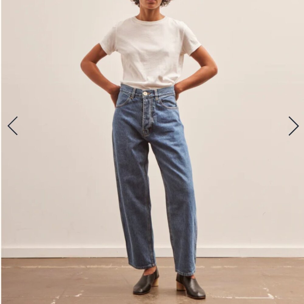 Jesse Kamm California Wide Denim, Cowboy Blue Sz 4